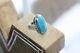 Vintage Sterling Silver Handmade Navajo Native American 14ct Turquoise Ring Sz 9