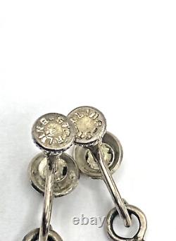 Vintage Sterling Silver Hollow Cone Earrings 3D Screw Backs Native American