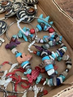 Vintage Sterling Silver, Military, Navajo, Necklaces, Earrings, Jewelry Lot