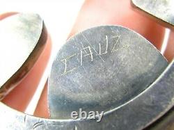 Vintage Sterling Silver Multi Gem Zuni IAUZ Circle Pin Brooch 33.9g B4