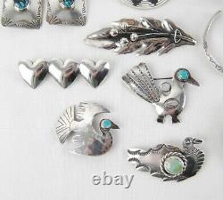 Vintage Sterling Silver NATIVE AMERICAN / SOUTHWESTERN JEWELRY LOT of 25 PCS