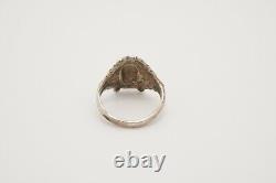 Vintage Sterling Silver Native American Chief In Headdress Ring, Size 5.5