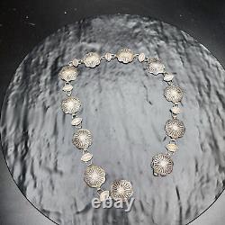 Vintage Sterling Silver Navajo Concho Belt Necklace 26 74.4g