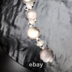 Vintage Sterling Silver Navajo Concho Belt Necklace 26 74.4g