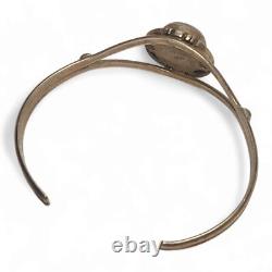 Vintage Sterling Silver Purple Charoite Cuff Bracelet, Native American Signed JP
