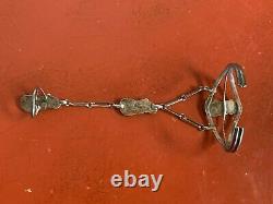 Vintage Sterling Silver Slave Onyx Bracelet, Ring Size 7.5, Bracelet 6.75