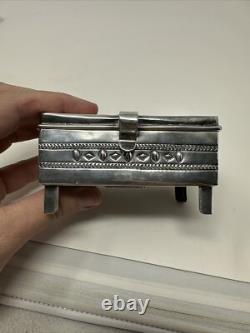 Vintage Sterling Silver Turquoise Navajo Southwestern P. Yellowhorse Trinket Box