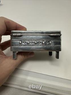 Vintage Sterling Silver Turquoise Navajo Southwestern P. Yellowhorse Trinket Box