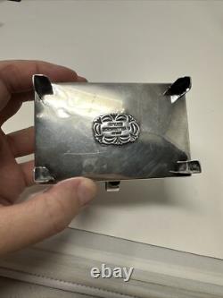 Vintage Sterling Silver Turquoise Navajo Southwestern P. Yellowhorse Trinket Box