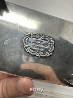 Vintage Sterling Silver Turquoise Navajo Southwestern P. Yellowhorse Trinket Box