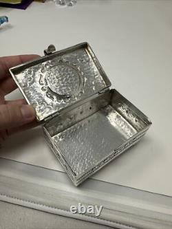 Vintage Sterling Silver Turquoise Navajo Southwestern P. Yellowhorse Trinket Box