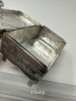 Vintage Sterling Silver Turquoise Navajo Southwestern P. Yellowhorse Trinket Box