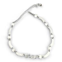 Vintage Sterling Silver Turquoise Petit Point Necklace Native American Unsigned