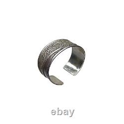 Vintage Sterling Silver Wide Cuff Bracelet