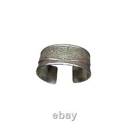 Vintage Sterling Silver Wide Cuff Bracelet