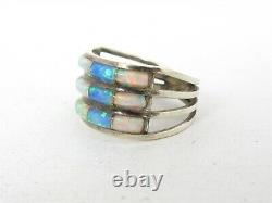 Vintage Sterling Silver Zuni Anson & Leticia Wallace Opal Band Ring 3.3g B20