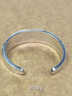 Vintage Sterling Silver Zuni Stone Inlay Turquoise Cuff Bracelet 6.5 Spiny Oy