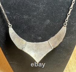 Vintage Sterling & Stone Necklace By Navajo Artist Emer Thompson