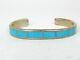 Vintage Sterling ZUNI Lawrence Loretto Natural Turquoise Cuff Bracelet 32g B7