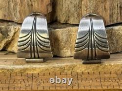 Vintage Steve Yellowhorse Navajo Sterling Silver Etched Watch Tips-454.26