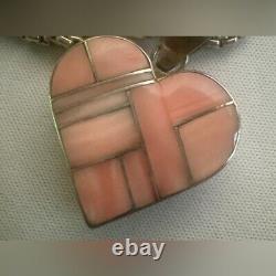 Vintage Stirling AP Navajo Signed Antoinette Platero Laguna Reversible Necklace