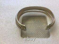 Vintage TAHE Navajo Sterling Silver Cuff Bracelet