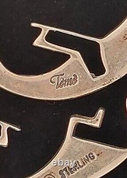 Vintage Tèmè Sunburst Handcrafts Sterling Kokopelli Pendant & Clip-On Earrings
