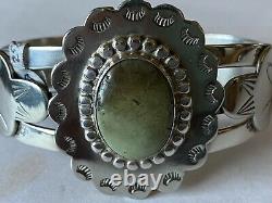 Vintage Thunderbird Jewelry Maker Sterling Silver Cerrillos Turquoise Bracelet