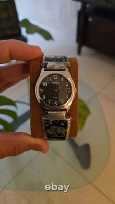 Vintage Timex Acqua Mens Unique Navajo Bracelet Signed @Ram77