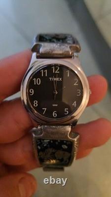 Vintage Timex Acqua Mens Unique Navajo Bracelet Signed @Ram77