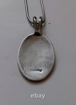 Vintage Timothy Lee Known Navajo Jewelry Artist Sterling Silver Pendant Eagle