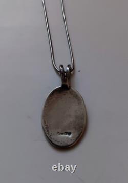 Vintage Timothy Lee Known Navajo Jewelry Artist Sterling Silver Pendant Eagle