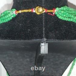 Vintage Tribal Set Of Green Turquoise Beads, 8 Strand, Unique, Rare