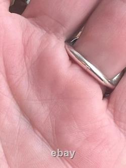Vintage Tufa cast ring Size 7.75 925 Sterling silver handcrafted Native American