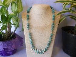 Vintage Turquoise And 925 Silver Native American Navajo Southwestern Necklace