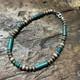 Vintage Turquoise Silver Bead Bracelet 21cm Navajo Handmade Sterling 925