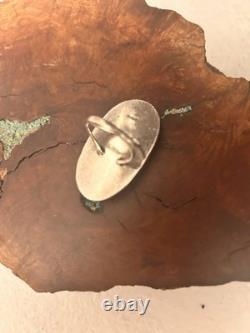 Vintage Turquoise Sterling Silver Ring Handcrafted Native American Jewelry