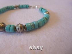 Vintage Turquoise and 925 Sterling Native American Southwestern Bracelet