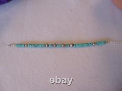 Vintage Turquoise and 925 Sterling Native American Southwestern Bracelet