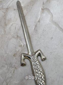 Vintage Uber Long Vintage Navajo Sterling Native American Jewelry Silver Gecko