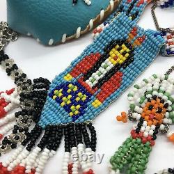 Vintage Western Themed Native American Made Jewelry & Collectibles Old Indians