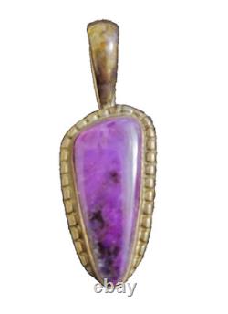 Vintage Wilson Padilla Sterling Silver Purple Sugilite Pendant Navajo Signed