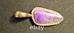Vintage Wilson Padilla Sterling Silver Purple Sugilite Pendant Navajo Signed