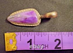 Vintage Wilson Padilla Sterling Silver Purple Sugilite Pendant Navajo Signed