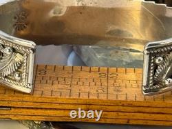 Vintage Wydell Billie Navajo Sterling Silver Black Onyx Cuff Bracelet-2238.25