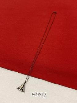 Vintage ZUNI Native American 925 Sterling Silver Pendant Necklace & Earrings Set