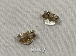 Vintage ZUNI Native American 925 Sterling Silver Pendant Necklace & Earrings Set