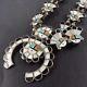 Vintage ZUNI Sterling Silver SUN FACE Inlay SQUASH BLOSSOM Necklace Earrings SET