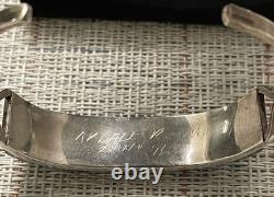 Vintage ZUNI Turquoise Channel INLAY CUFF Sterling Signed By APDALL R. 1996 18g