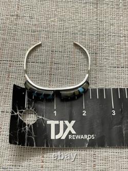 Vintage ZUNI Turquoise Channel INLAY CUFF Sterling Signed By APDALL R. 1996 18g